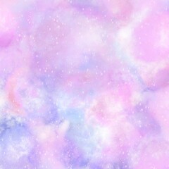 Unicorn background with rainbow sky fantasy. Colorful space galaxy.