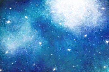 Unicorn background with rainbow sky fantasy. Colorful space galaxy.
