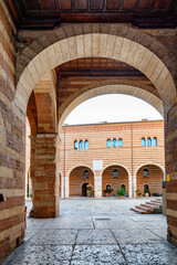 Fototapeta na wymiar Courtyard of The Old Market, Verona, Italy.