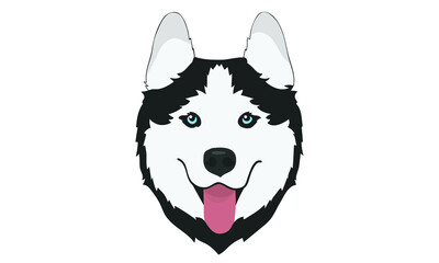 Husky dog illustration vector