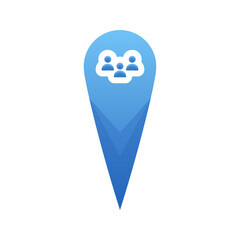 community location gradient logo design template icon