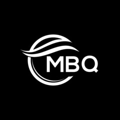 MBQ letter logo design on black background. MBQ  creative initials letter logo concept. MBQ letter design.