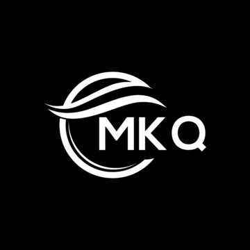MKQ letter logo design on black background. MKQ  creative initials letter logo concept. MKQ letter design.