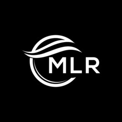 MLR letter logo design on black background. MLR  creative initials letter logo concept. MLR letter design.