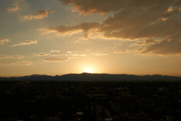 Obraz premium amazing panoramic photo at sunset