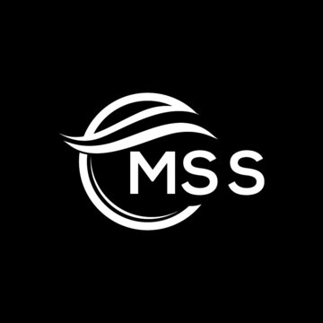 MSS letter logo design on black background. MSS  creative initials letter logo concept. MSS letter design.