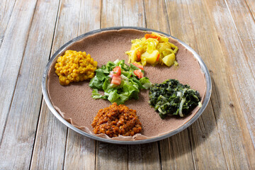 A view of a veggie combination plate.