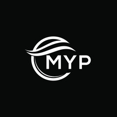 MYP letter logo design on black background. MYP  creative initials letter logo concept. MYP letter design.