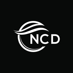 NCD letter logo design on black background. NCD  creative initials letter logo concept. NCD letter design.
