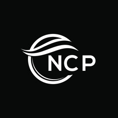 NCP letter logo design on black background. NCP  creative initials letter logo concept. NCP letter design.
