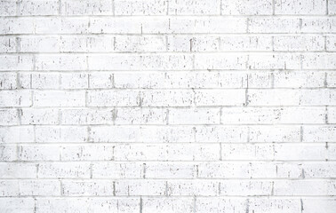 Fototapeta premium Grunge white painted bricks