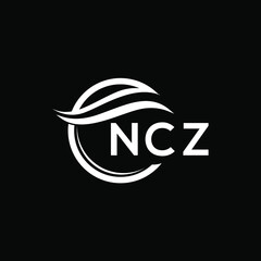 NCZ letter logo design on black background. NCZ  creative initials letter logo concept. NCZ letter design.
