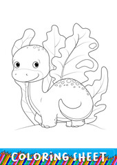 cute baby dinosaur drawing coloring pages