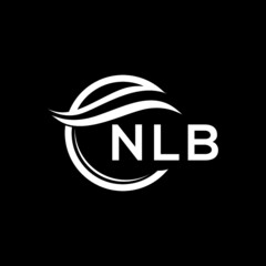 NLB letter logo design on black background. NLB  creative initials letter logo concept. NLB letter design.
