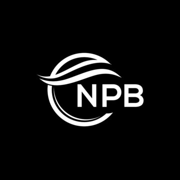 NPB letter logo design on black background. NPB  creative initials letter logo concept. NPB letter design.