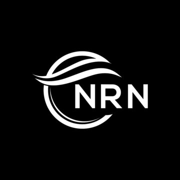 NRN letter logo design on black background. NRN  creative initials letter logo concept. NRN letter design.
