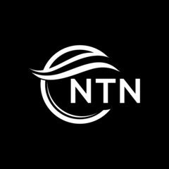 NTN letter logo design on black background. NTN  creative initials letter logo concept. NTN letter design.
