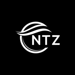 NTZ letter logo design on black background. NTZ  creative initials letter logo concept. NTZ letter design.