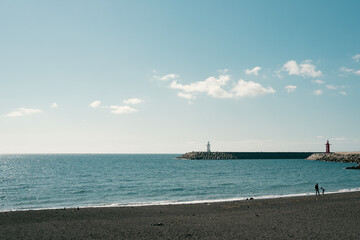 Hahyo Fishing Port beach in Jeju island, Korea