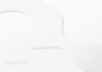 Abstract gradient white template design courved decorative artwork.