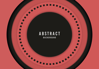 Abstract black and pink circle geometry template design decorative artwork.