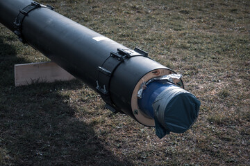  long gas pipeline lies ready for laying