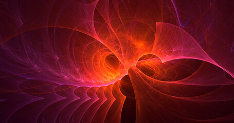 3D rendering abstract multicolor technology fractal light background