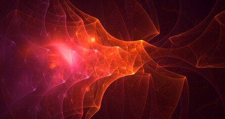 3D rendering abstract multicolor technology fractal light background
