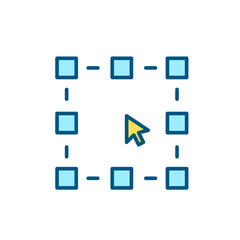 Selection tool icon. Pixel perfect, editable stroke line art color icon
