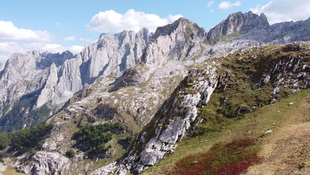 Scenic Mountain Background at Prokletije National Park, Montenegro - Circling Pan