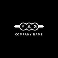 YAG letter logo design on black background. YAG  creative initials letter logo concept. YAG letter design.