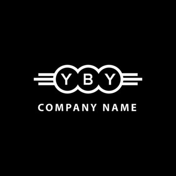 YBY letter logo design on black background. YBY  creative initials letter logo concept. YBY letter design.

