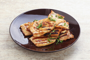 Grilled squid with unagi sauce