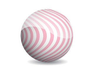 Obraz premium 3D ball abstract vector illustration. Pattern sphere modern design. Round shape globe on white background.