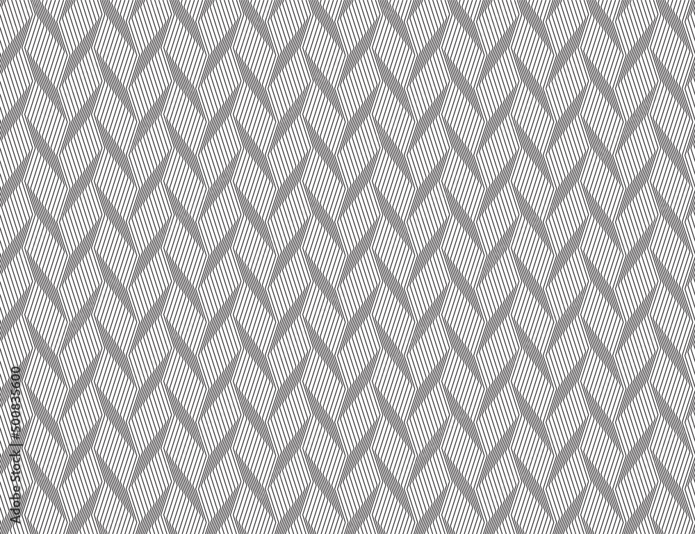 Poster abstratc background of swirle lines. black and white line pattern with optical illusion effect.