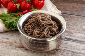 Asian cuisine - soba in the bowl