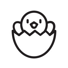 Chick , Spring outline icon.