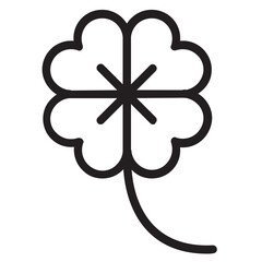 Clover , Spring outline icon.