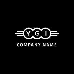 YGI letter logo design on black background. YGI creative  initials letter logo concept. YGI letter design.