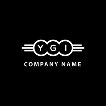 YGI letter logo design on black background. YGI creative  initials letter logo concept. YGI letter design.