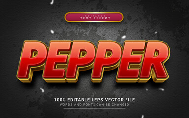 pepper modern 3d style text effect
