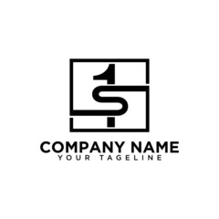 1S  or S1 Abstract Icon .1S initial company Logo Monogram