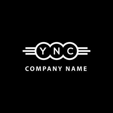 YNC letter logo design on black background. YNC  creative initials letter logo concept. YNC letter design.
