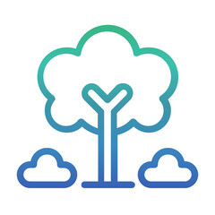Tree , Spring gradient icon.