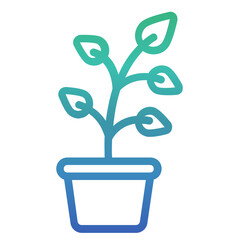 Plant , Spring gradient icon.