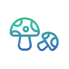 Obraz premium Mushroom , Spring gradient icon.