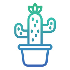 Cactus , Spring gradient icon.