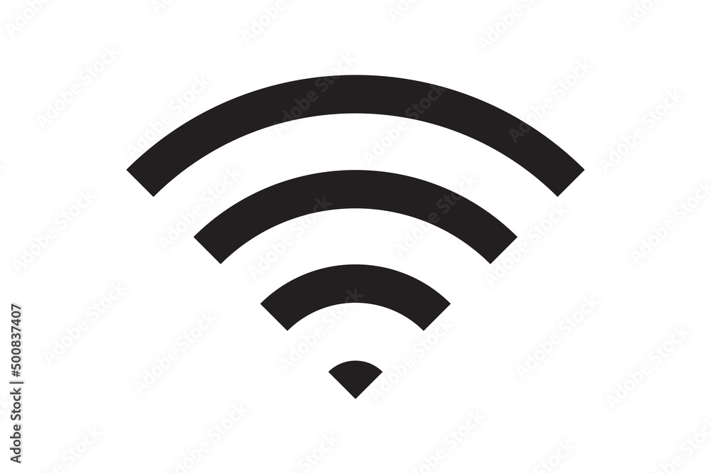 Aufkleber wi fi symbol signal connection. vector wireless internet technology sign. wifi network communication