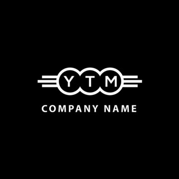 YTM letter logo design on black background. YTM  creative initials letter logo concept. YTM letter design.