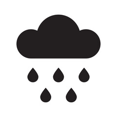 Rain , Spring solid icon.